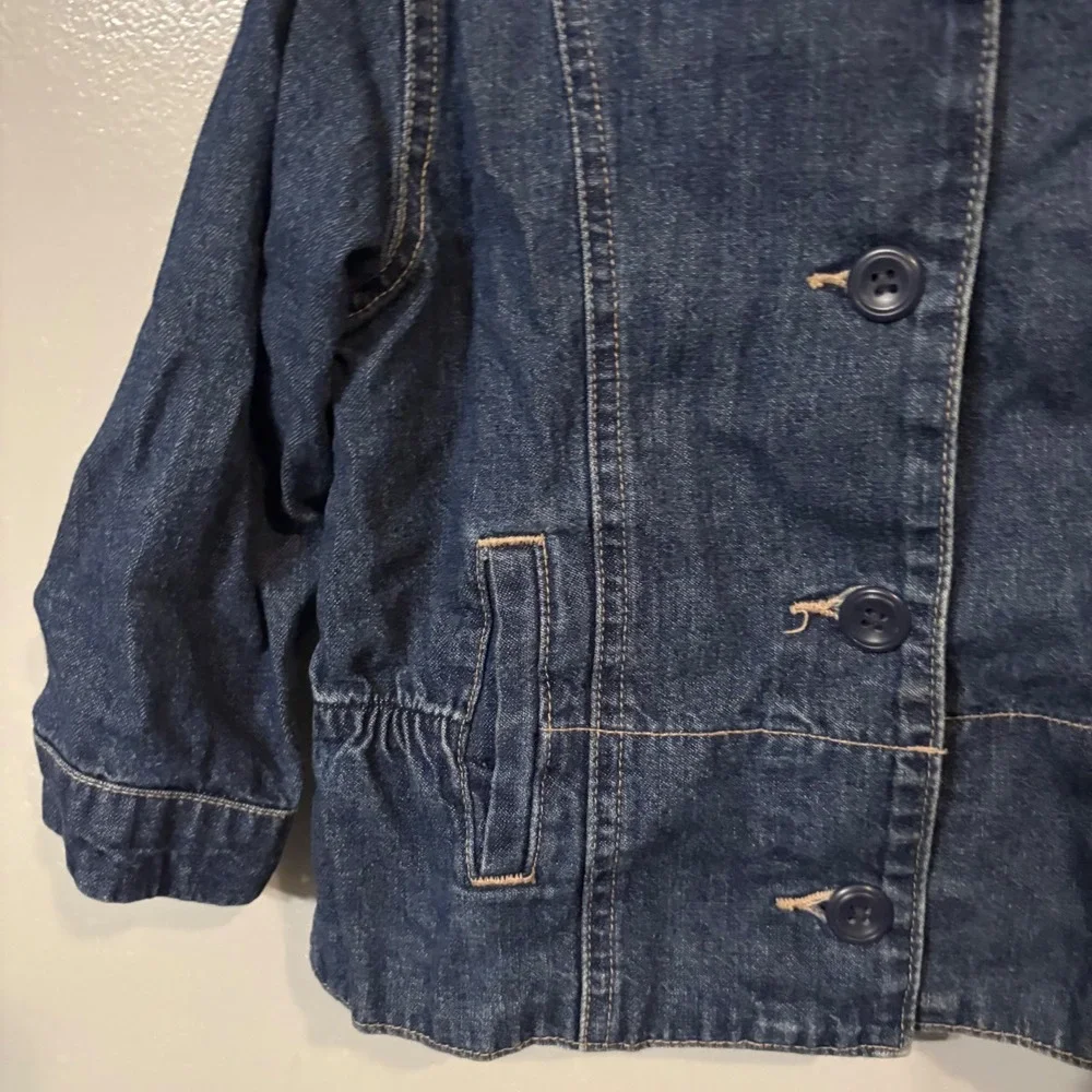 Genuine Kid by Oshkosh Denim Jacket Button Up Pockets Dark Wash‎ (Girls Small)